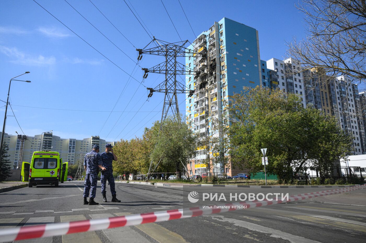 Последствия атаки БПЛА в Раменском