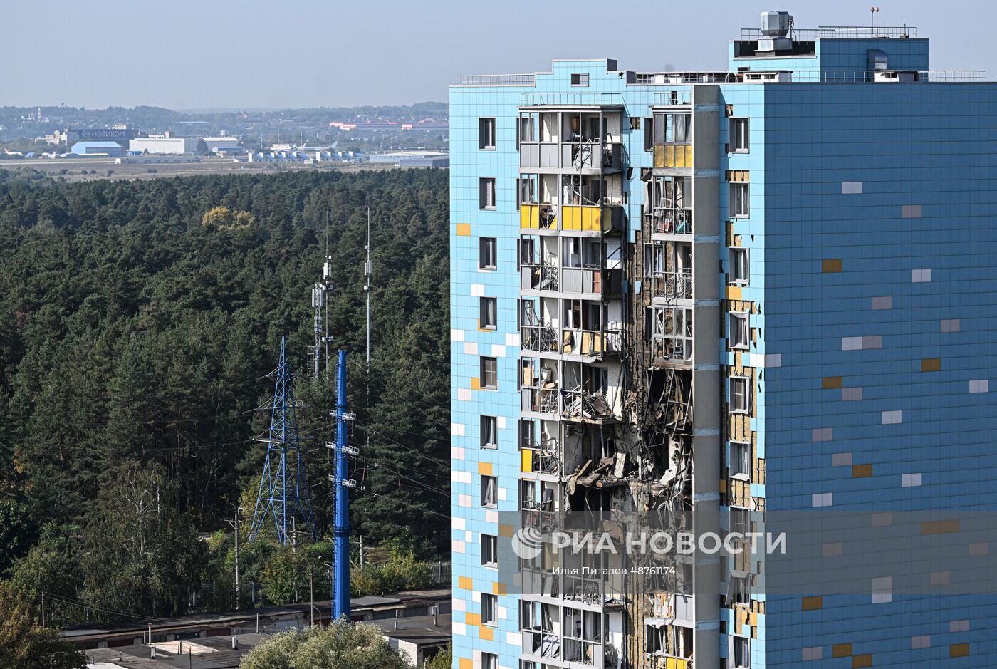 Последствия атаки БПЛА в Раменском