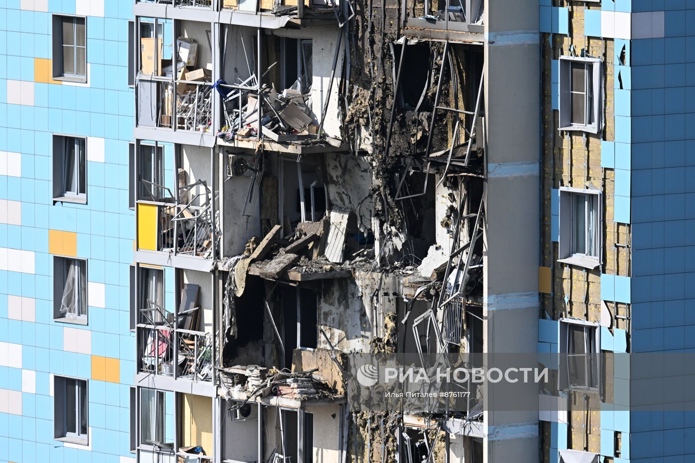 Последствия атаки БПЛА в Раменском