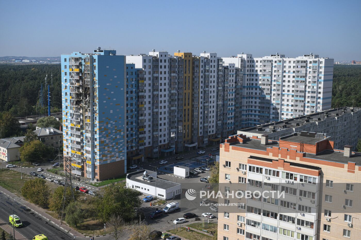 Последствия атаки БПЛА в Раменском