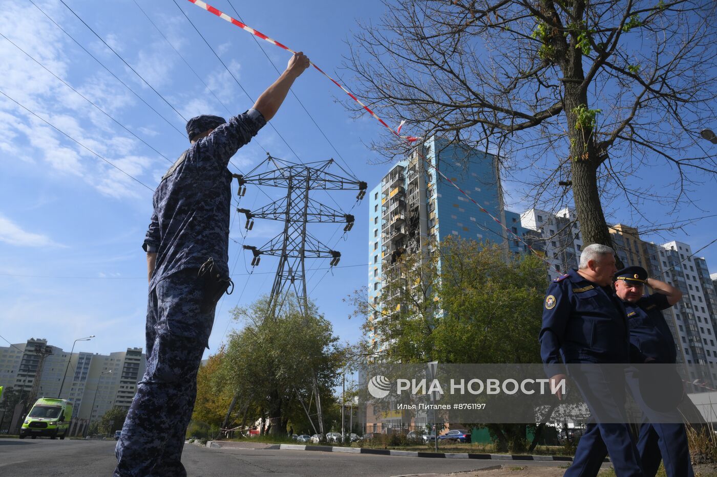 Последствия атаки БПЛА в Раменском