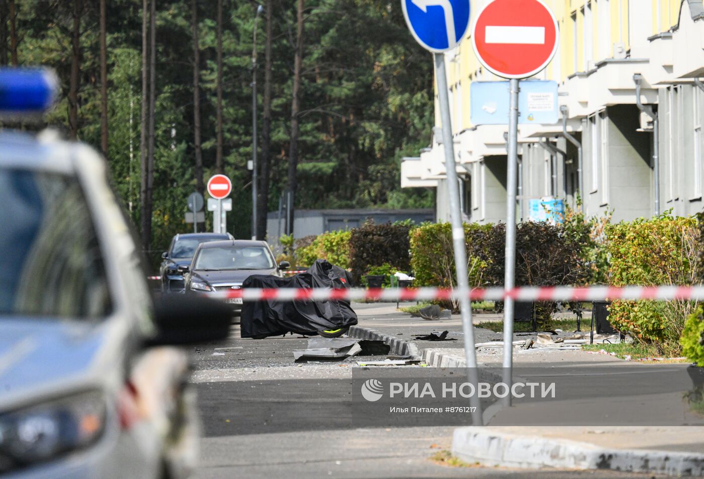 Последствия атаки БПЛА в Раменском