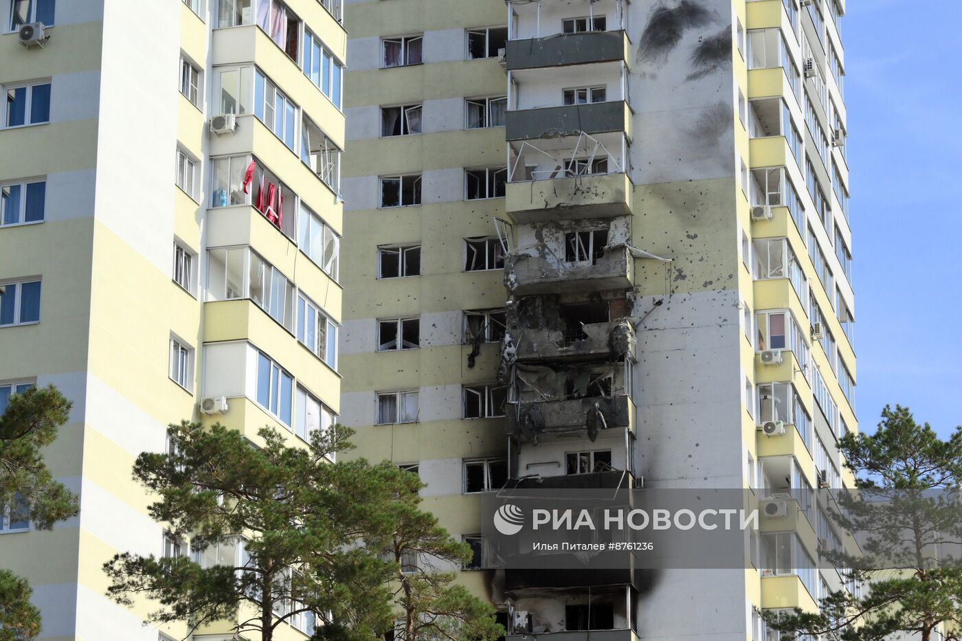 Последствия атаки БПЛА в Раменском