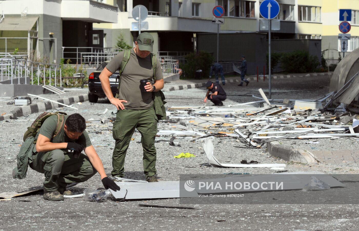 Последствия атаки БПЛА в Раменском