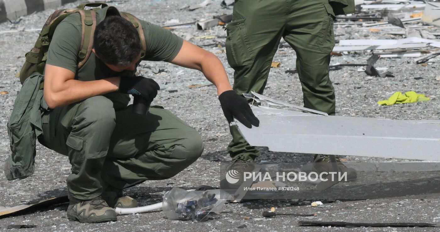 Последствия атаки БПЛА в Раменском