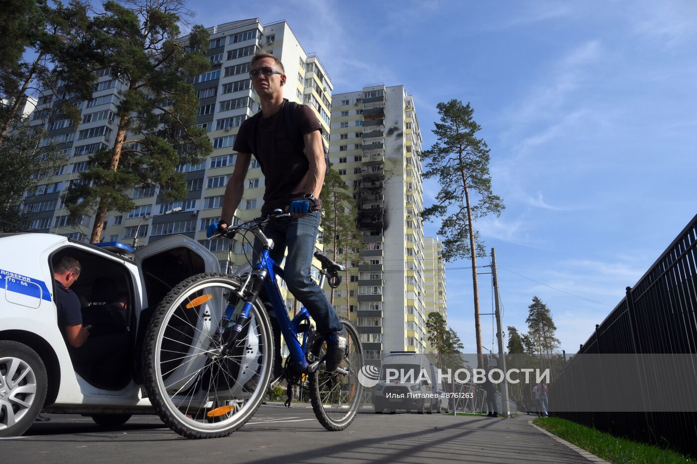 Последствия атаки БПЛА в Раменском