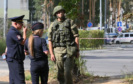 Последствия атаки БПЛА в Раменском