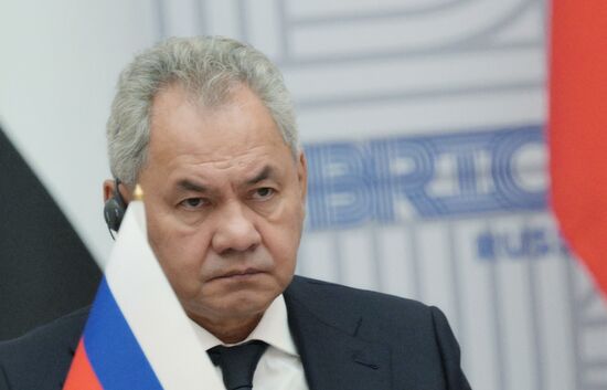 Открытие встречи Высоких представителей государств БРИКС, курирующих вопросы безопасности
Сергей Шойгу, секретарь Совета безопасности РФ Место: Россия, Санкт-Петербург. Автор: Алексей Даничев. Встреча Высоких представителей государств БРИКС и БРИКС плюс, курирующих вопросы безопасности