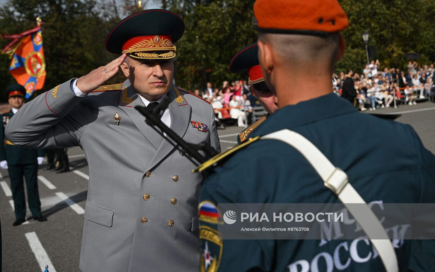 Принятие присяги курсантами и студентами Академии Государственной противопожарной службы МЧС России