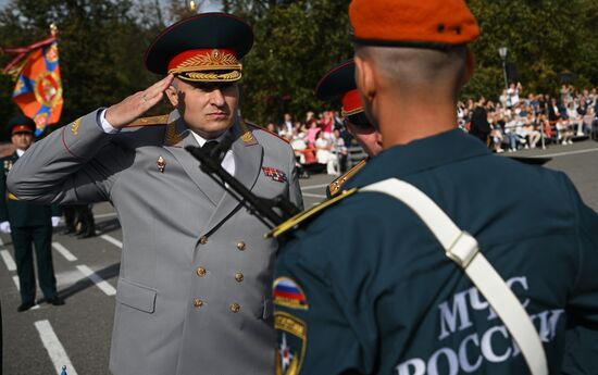 Принятие присяги курсантами и студентами Академии Государственной противопожарной службы МЧС России