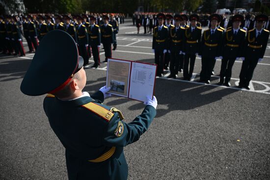 Принятие присяги курсантами и студентами Академии Государственной противопожарной службы МЧС России