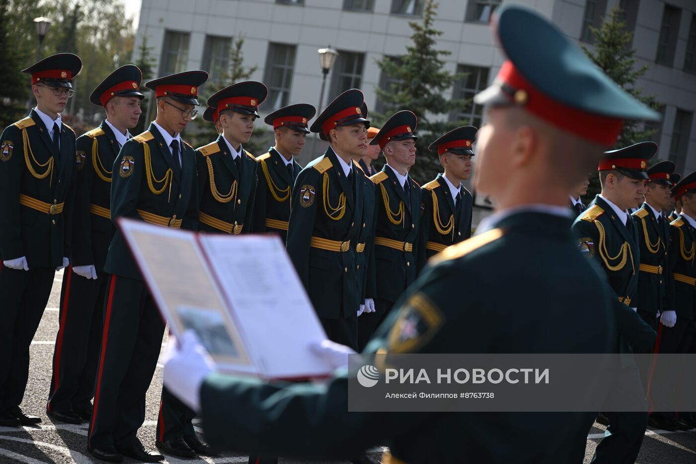 Принятие присяги курсантами и студентами Академии Государственной противопожарной службы МЧС России