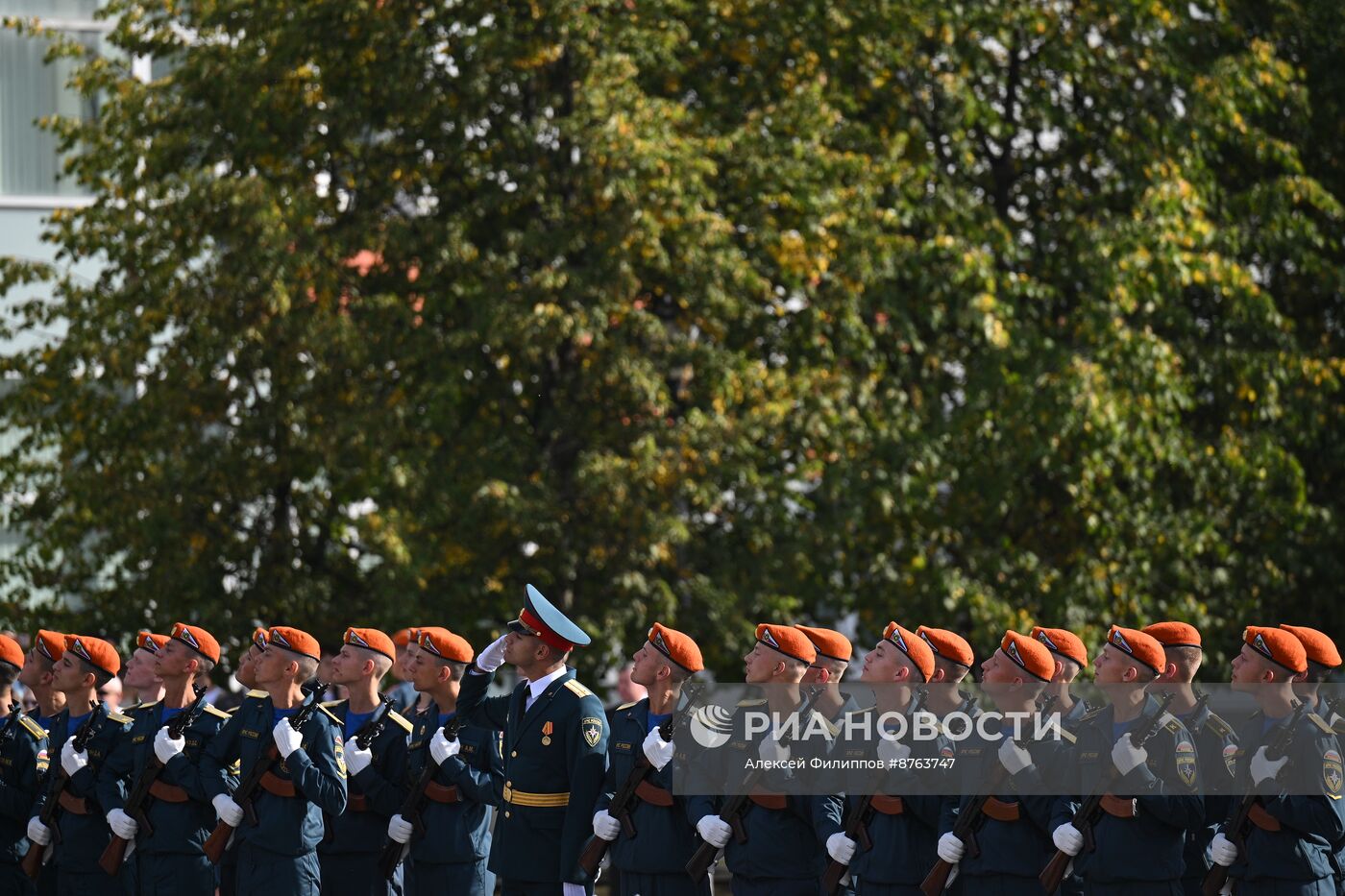 Принятие присяги курсантами и студентами Академии Государственной противопожарной службы МЧС России