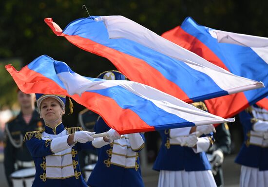 Принятие присяги курсантами и студентами Академии Государственной противопожарной службы МЧС России