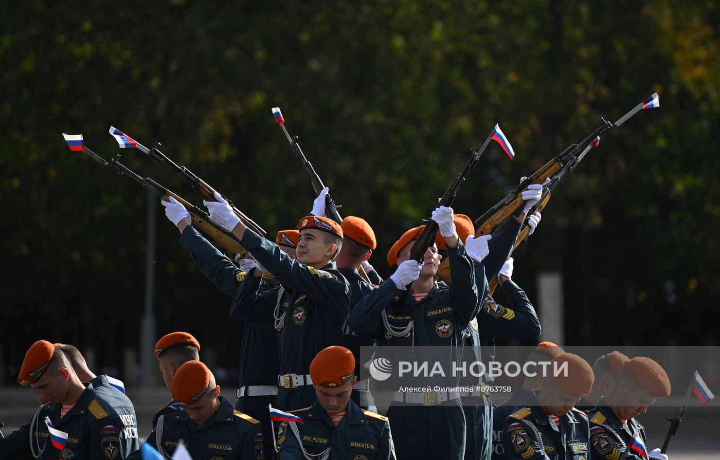 Принятие присяги курсантами и студентами Академии Государственной противопожарной службы МЧС России