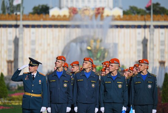 Принятие присяги курсантами и студентами Академии Государственной противопожарной службы МЧС России