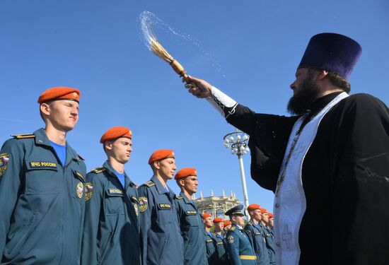 Принятие присяги курсантами и студентами Академии Государственной противопожарной службы МЧС России