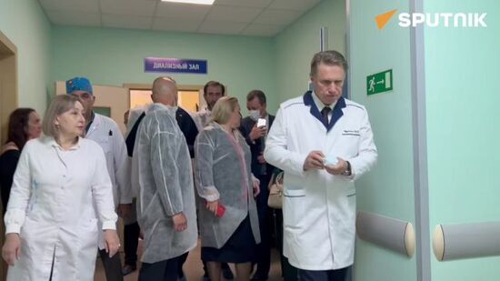 Мурашко осматривает Республиканский многопрофильный медицинский центр в Цхинвале