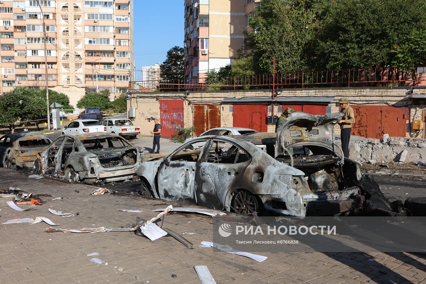 Последствия обстрела в Белгороде