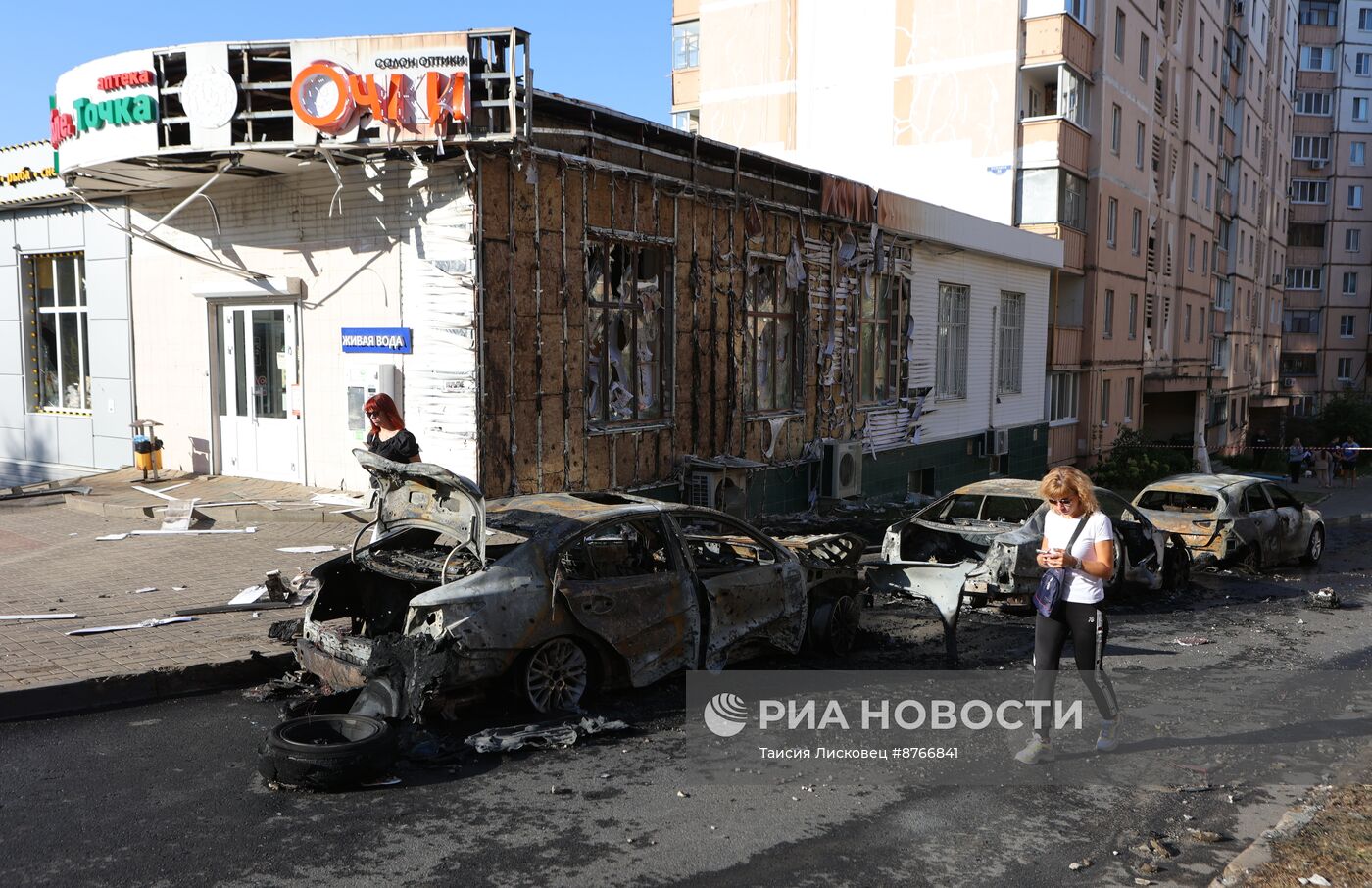 Последствия обстрела в Белгороде