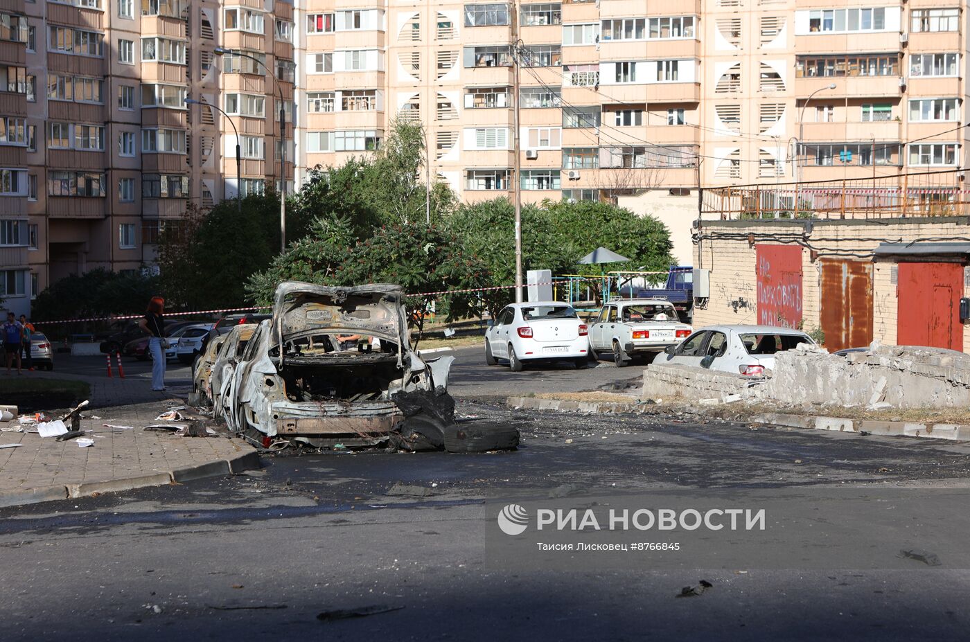 Последствия обстрела в Белгороде