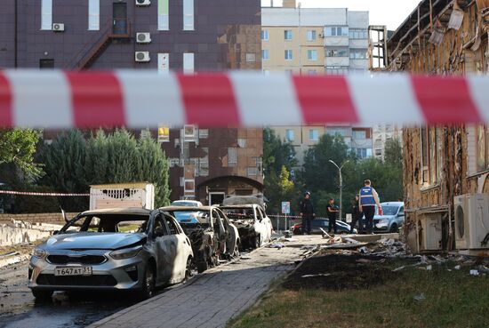 Последствия обстрела в Белгороде