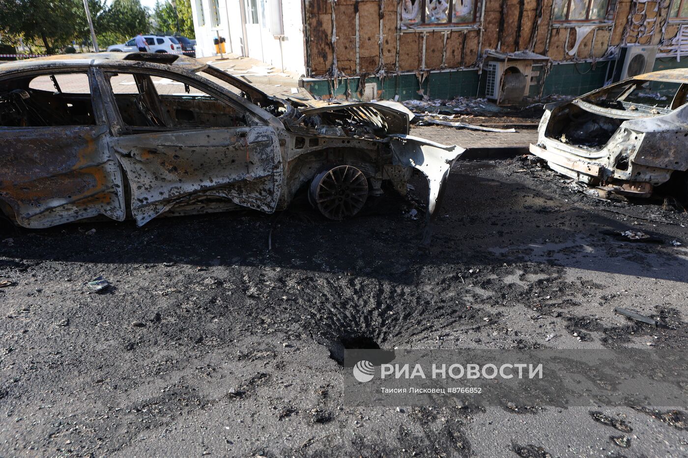 Последствия обстрела в Белгороде