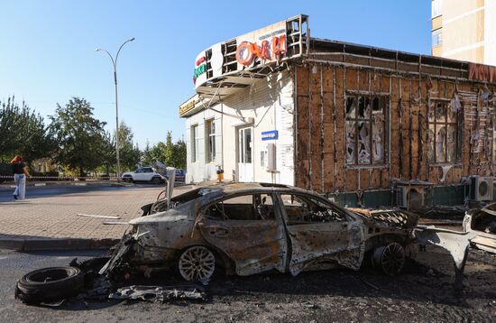 Последствия обстрела в Белгороде