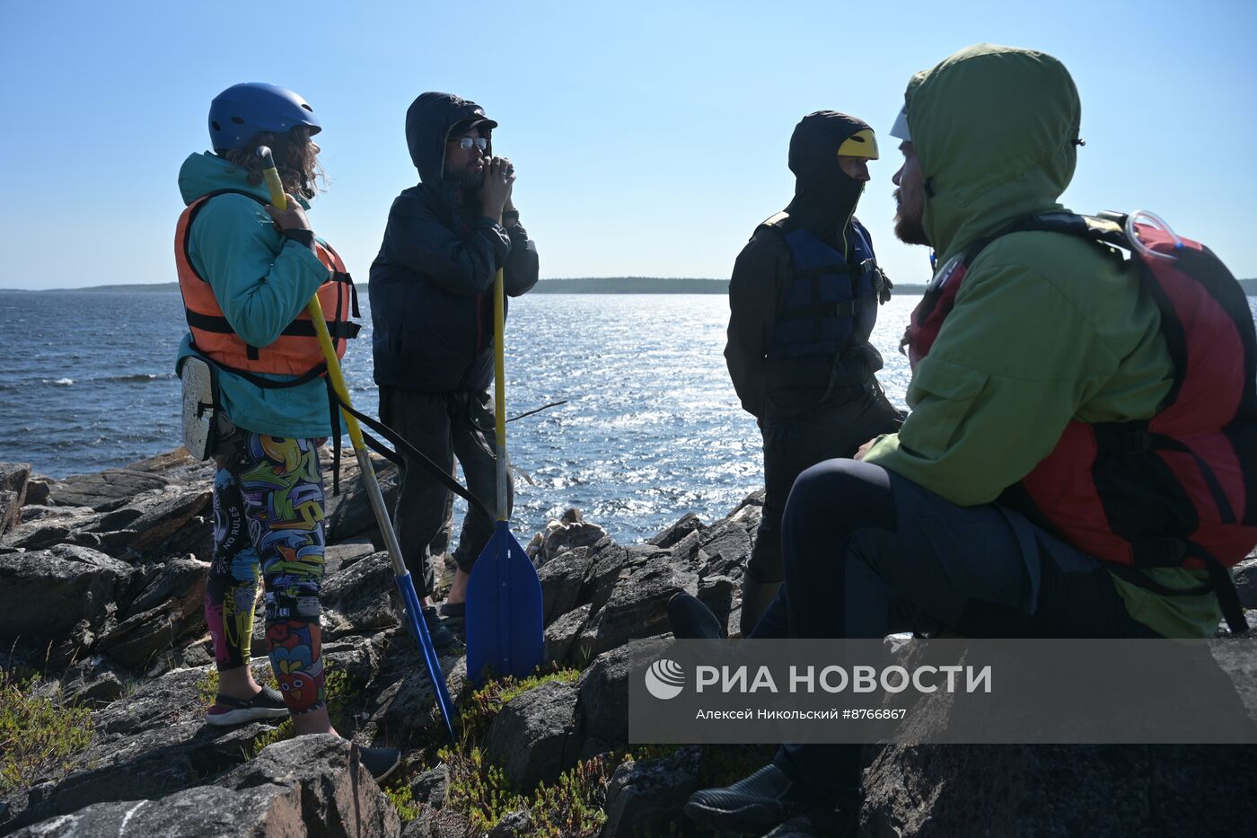 Туристический сплав по реке в Карелии