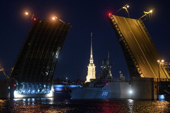 Ракетные корабли "Град" и "Наро-Фоминск" в Санкт-Петербурге