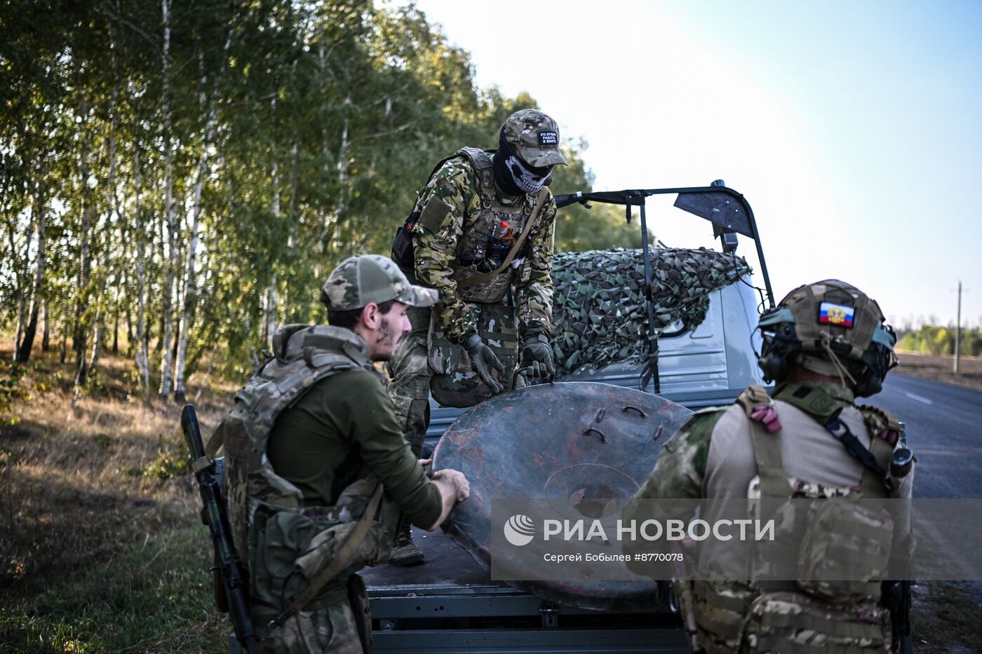 Работа минометного расчета спецназа "Ахмат"