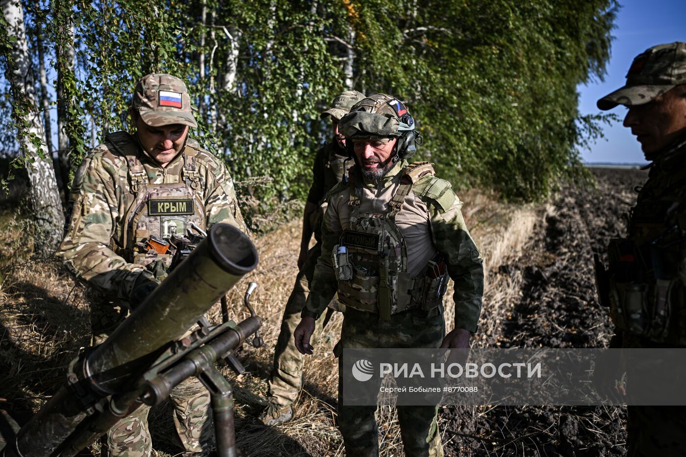 Работа минометного расчета спецназа "Ахмат"