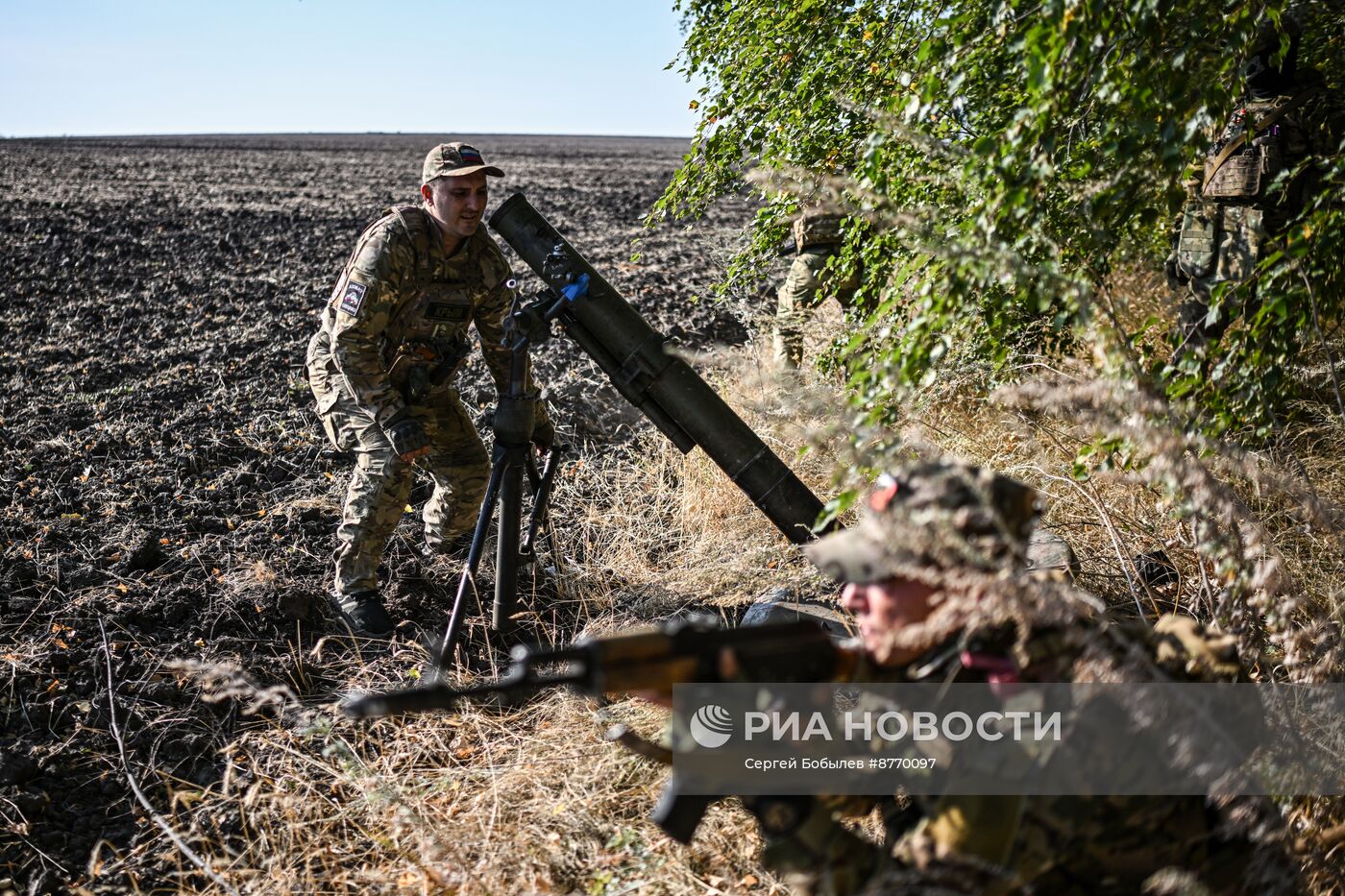 Работа минометного расчета спецназа "Ахмат"