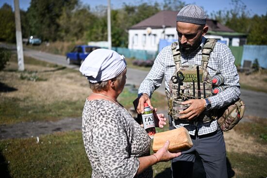 Доставка гумпомощи в село Большое Солдатское Курской области