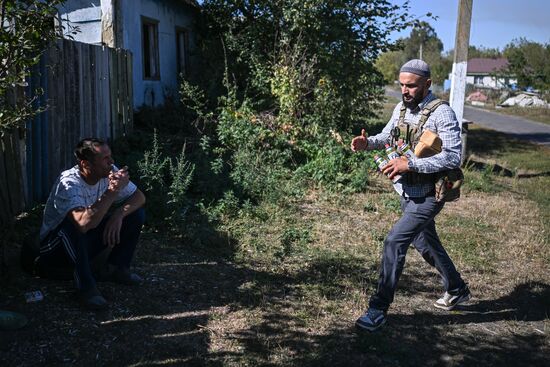 Доставка гумпомощи в село Большое Солдатское Курской области