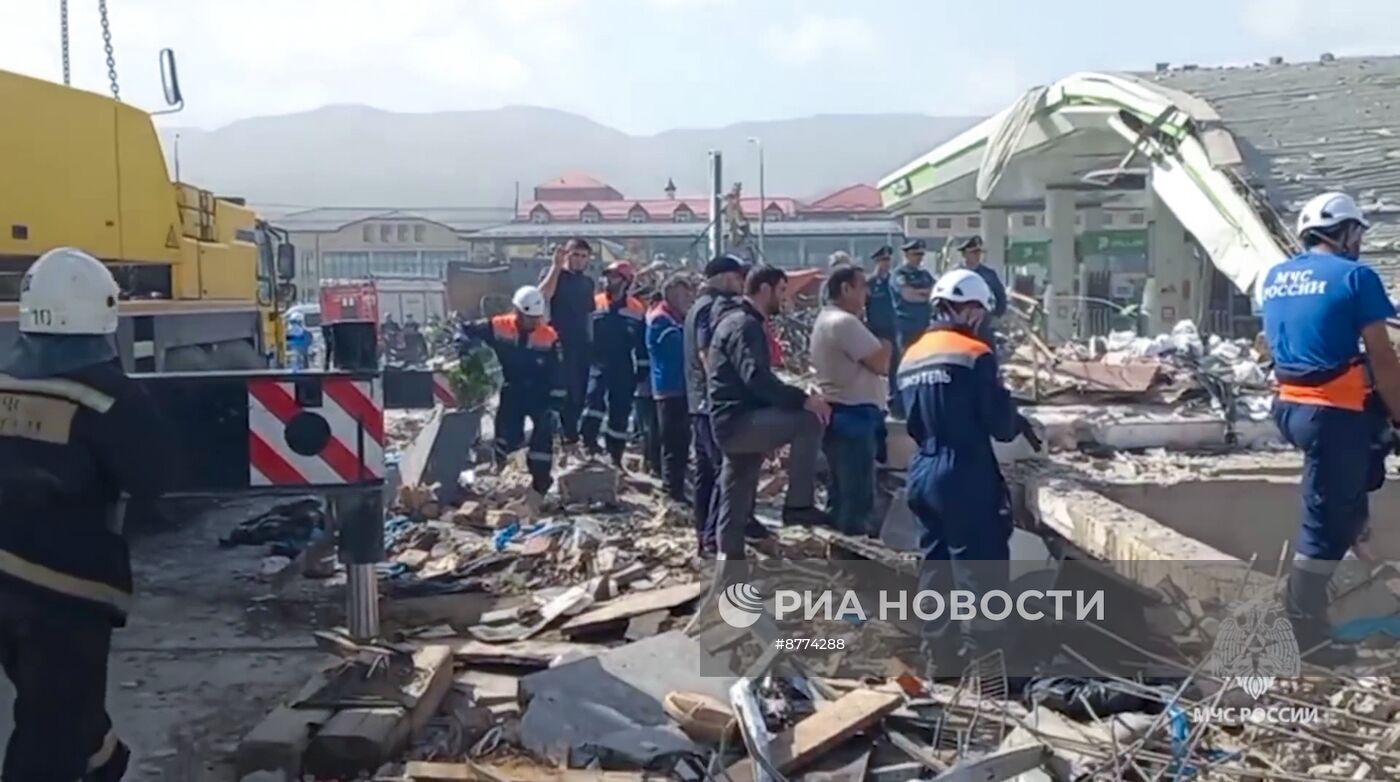 Взрыв на АЗС в Дагестане