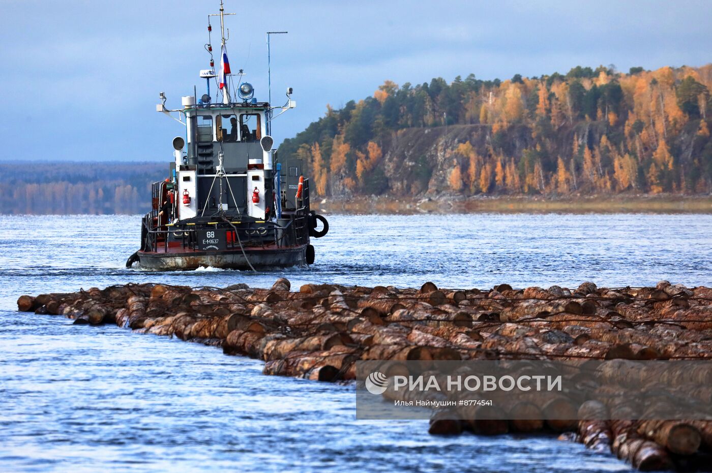 Сборка плота для сплава по Ангаре и Енисею