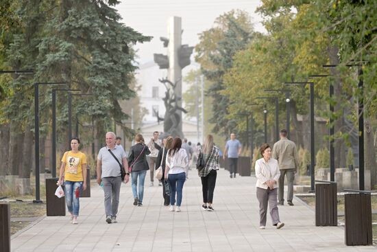 Луганск накрыла песчаная буря и смог от природных пожаров