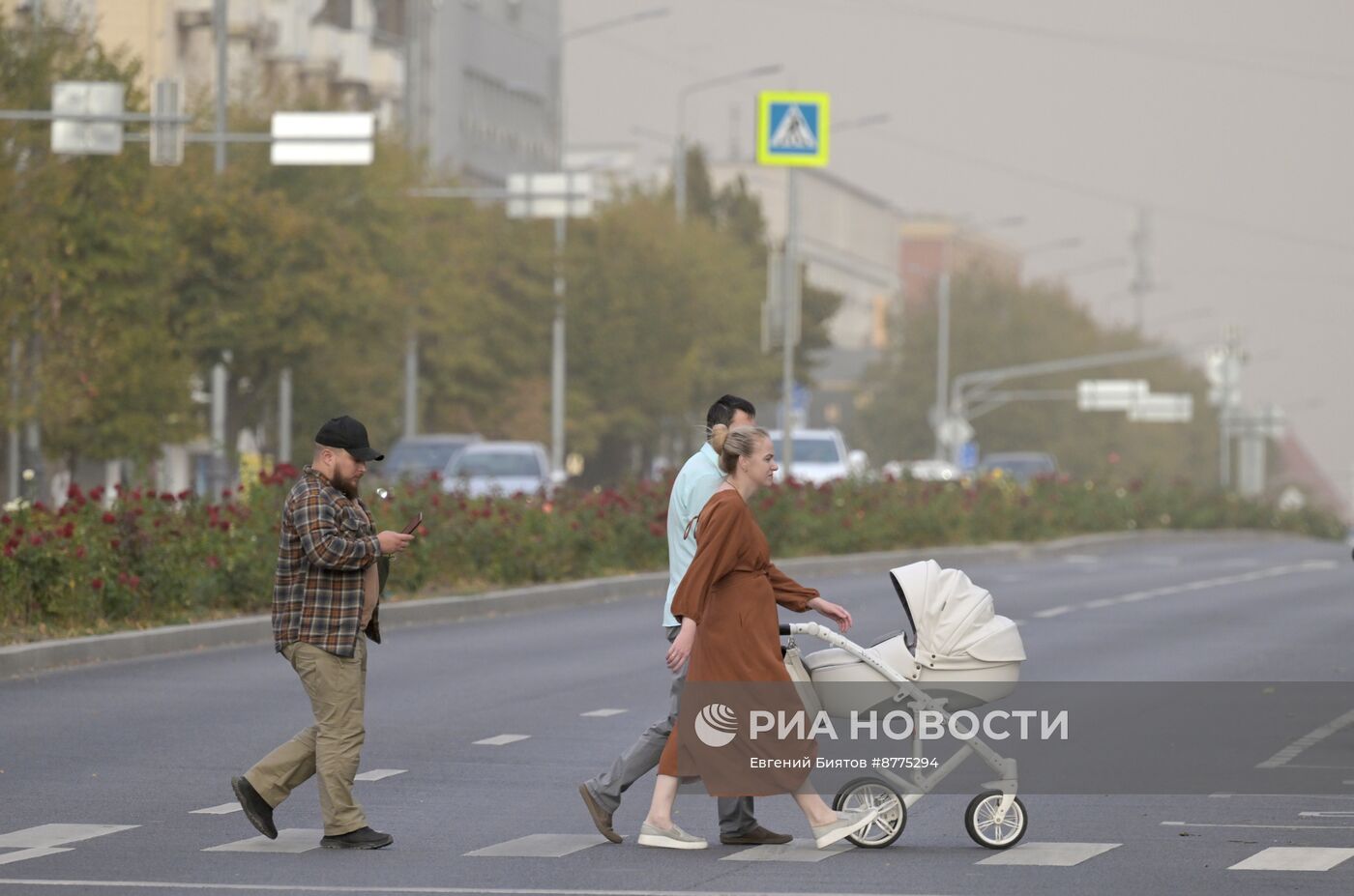 Луганск накрыла песчаная буря и смог от природных пожаров