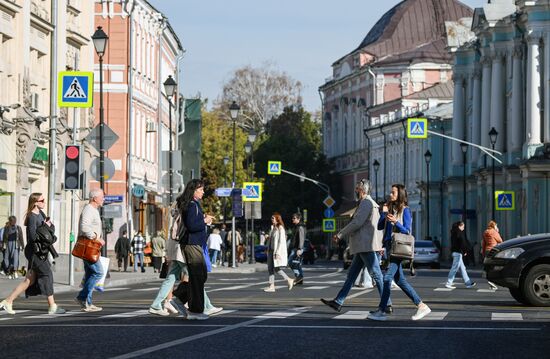 Теплая погода в Москве