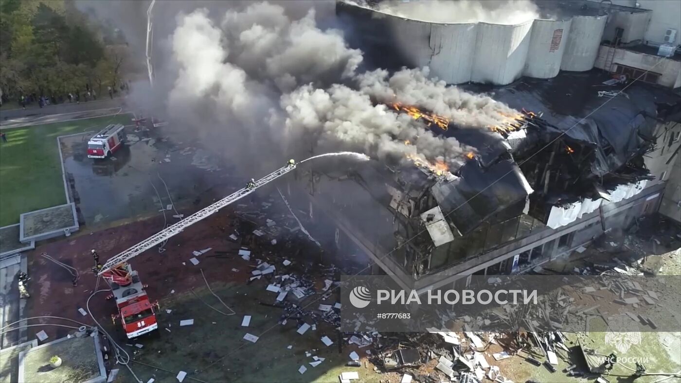 В Хабаровске сгорел музыкальный театр