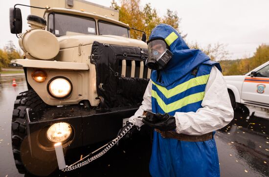 Учения по ликвидации радиационной аварии на Кольской АЭС