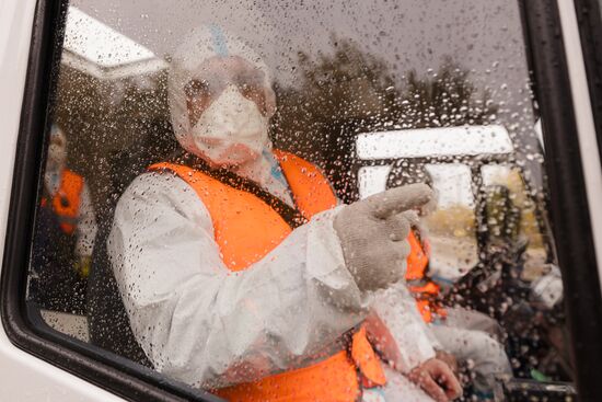 Учения по ликвидации радиационной аварии на Кольской АЭС