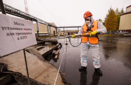 Учения по ликвидации радиационной аварии на Кольской АЭС