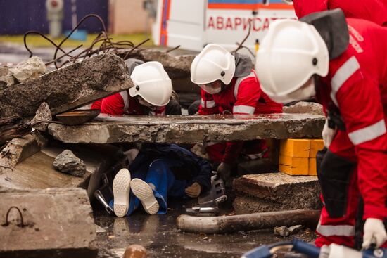 Учения по ликвидации радиационной аварии на Кольской АЭС