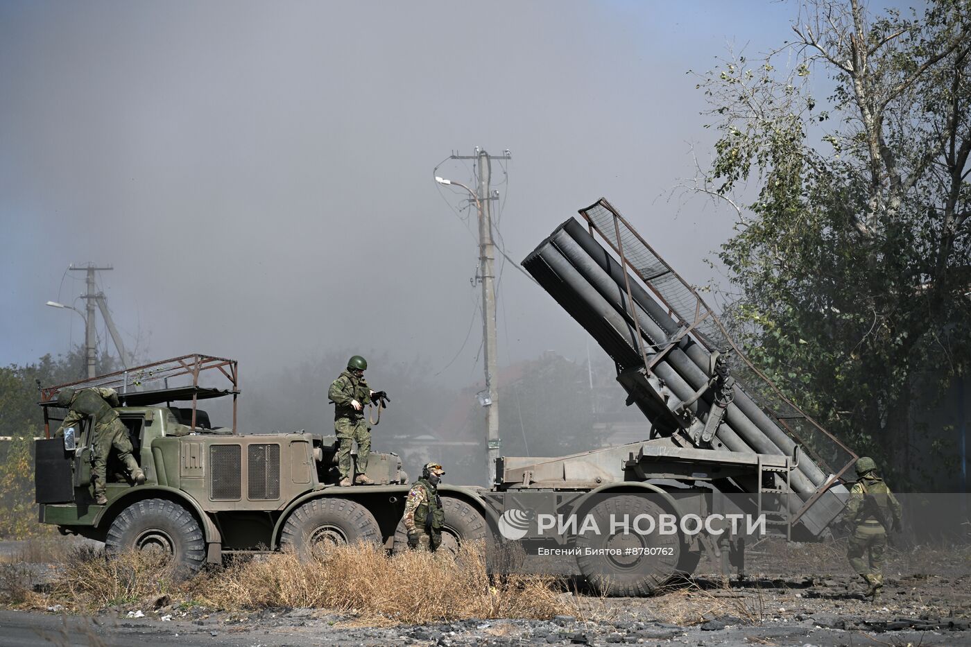 Боевая работа РСЗО "Ураган" ЦВО на Авдеевском направлении