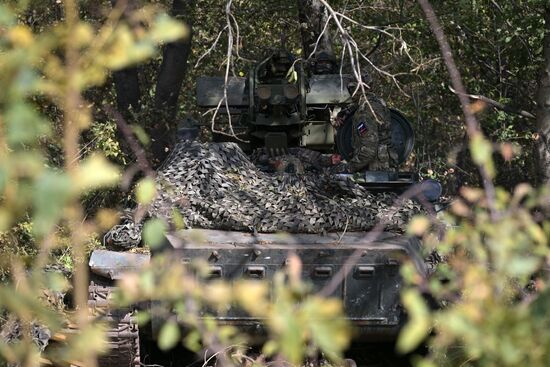 Боевое дежурство ЗРК "Бук-М2" ЦВО в ДНР