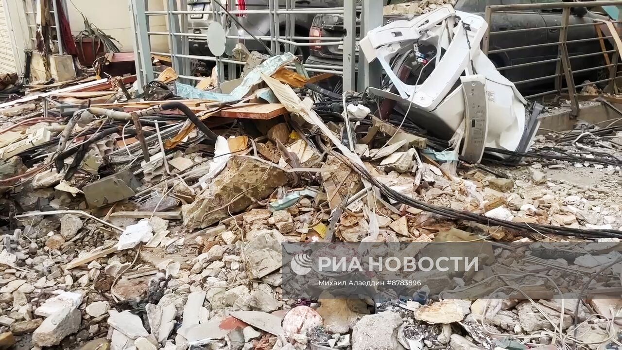 Последствия израильских ударов по центральным районам Бейрута