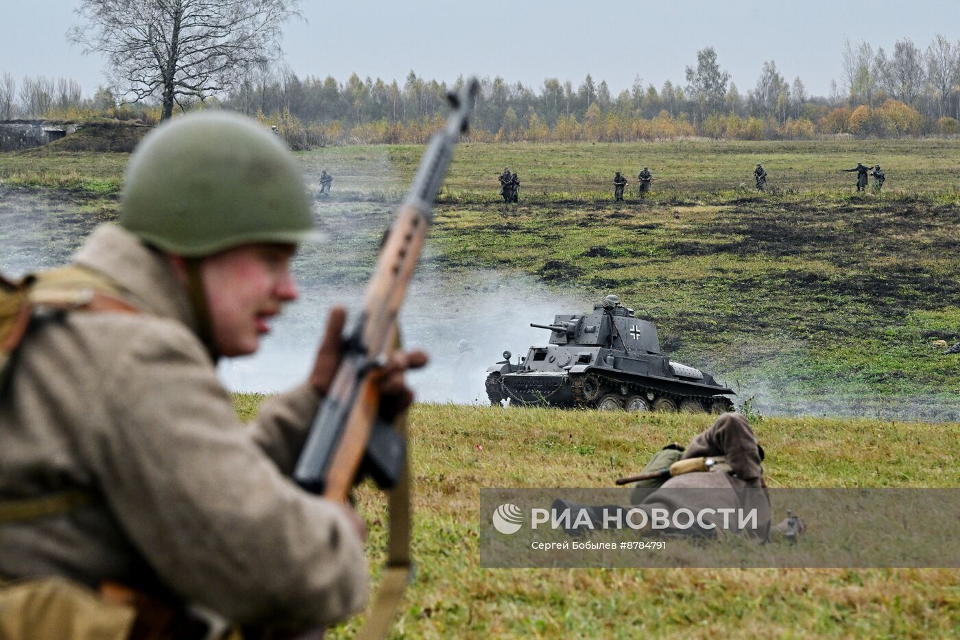 Военно-историческая реконструкция "На Можайском направлении" в музее-заповеднике "Бородинское поле"