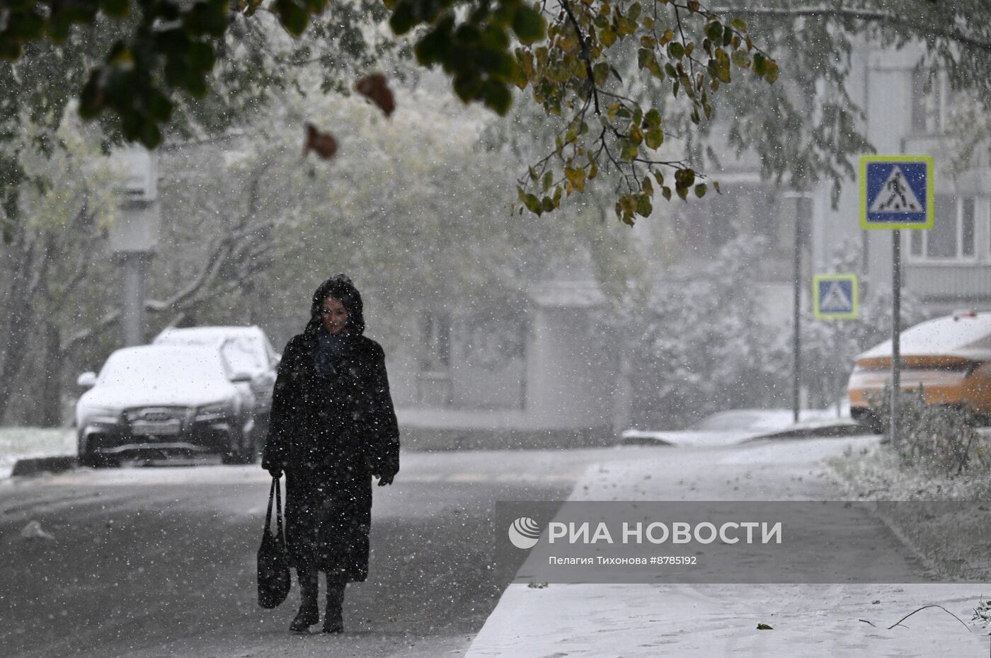 Первый снег в Москве